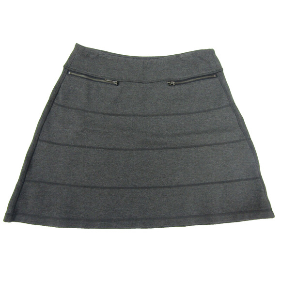 Athleta Gray Knit Pull On Mini Skirt Stretch Women's Small Minimalist Neutral - Picture 1 of 8